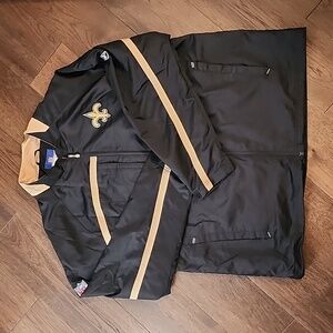 NFL On filed Reebok New Orleans SAINTS full zip jacket Mens XXL 2XL